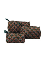 Set of 3 cosmetic bag/pouches with waterproof lining