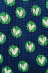 Handblock Printed Quilted Tote Bag without zip/button 17x18x 6 inches