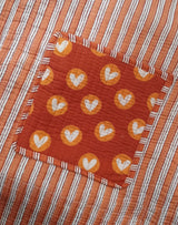 Handblock Printed Quilted Tote Bag without zip/button 17x18x 6 inches