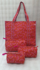 Tote Bag with set of 3 Pouches