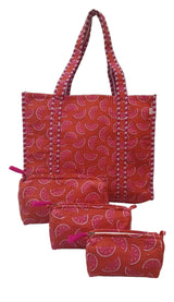 Tote Bag with set of 3 Pouches