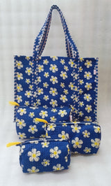 Tote Bag with set of 3 Pouches