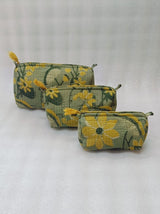 Set of 3 cosmetic bag/pouches with waterproof lining