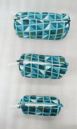 Set of 3 cosmetic bag/pouches with waterproof lining
