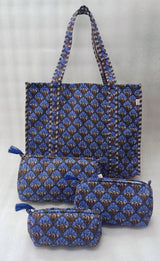 Tote Bag with set of 3 Pouches