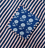 Handblock Printed Quilted Tote Bag without zip/button 17x18x 6 inches