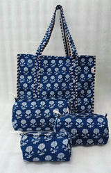 Tote Bag with set of 3 Pouches