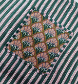 Handblock Printed Quilted Tote Bag without zip/button 17x18x 6 inches