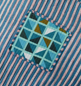 Handblock Printed Quilted Tote Bag without zip/button 17x18x 6 inches