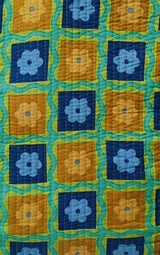 Handblock Printed Quilted Tote Bag without zip/button 17x18x 6 inches