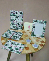 Gift Box with Work Desk Essential : 1 Diary, 1 Notepad, 1 Photoframe, 2 handblock candles