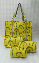Tote Bag with set of 3 Pouches