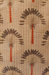 Handblock Printed Quilted Tote Bag without zip/button 17x18x 6 inches