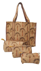 Tote Bag with set of 3 Pouches