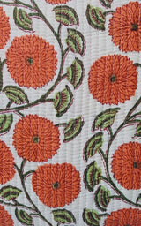 Handblock Printed Quilted Tote Bag without zip/button 17x18x 6 inches