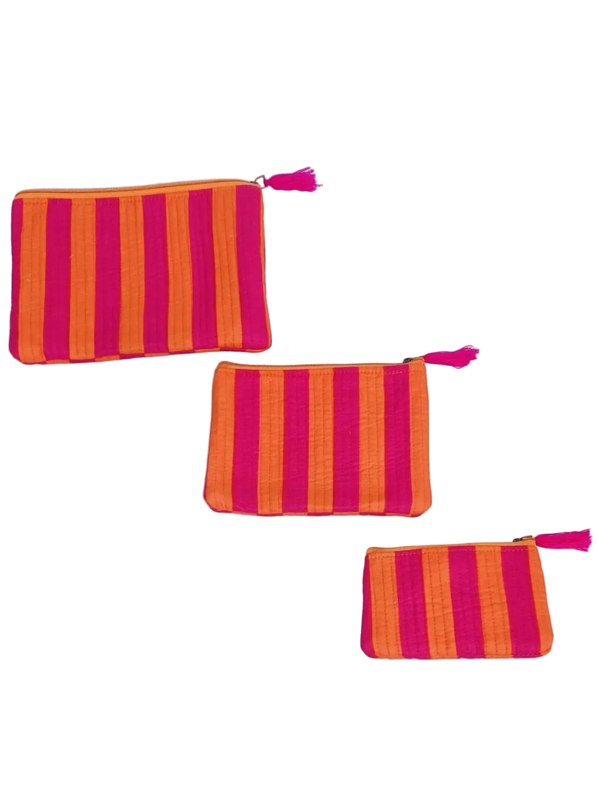 Set of 3 cosmetic Flat pouches