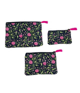 Set of 3 cosmetic Flat pouches