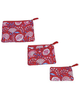 Set of 3 cosmetic Flat pouches