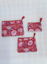 Set of 3 cosmetic Flat pouches