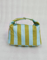 Quilted Block Printed Hobo Pouch with Zip closure and Snap Button
