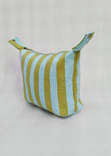 Quilted Block Printed Hobo Pouch with Zip closure and Snap Button