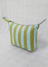 Quilted Block Printed Hobo Pouch with Zip closure and Snap Button