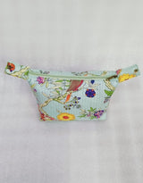 Quilted Block Printed Hobo Pouch with Zip closure and Snap Button
