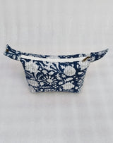 Quilted Block Printed Hobo Pouch with Zip closure and Snap Button