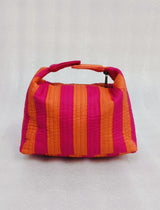 Quilted Block Printed Hobo Pouch with Zip closure and Snap Button