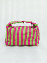 Quilted Block Printed Hobo Pouch with Zip closure and Snap Button