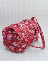 Block Printed Quilted Duffle Bag with Concealed Zip