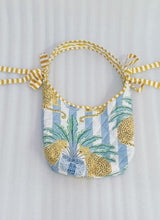 Quilted Handblock printed Slouch Shoulder Bag with bow