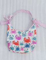 Quilted Handblock printed Slouch Shoulder Bag with bow