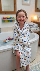 Kids Bathrobe and Bath-towel Gift Set with Box | 4-13 years