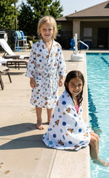 Kids Bathrobe and Bath-towel Gift Set with Box | 4-13 years