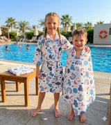 Kids Bathrobe and Bath-towel Gift Set with Box | 4-13 years