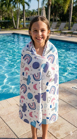 Kids Bathrobe and Bath-towel Gift Set with Box | 4-13 years