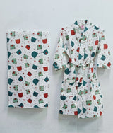 Kids Bathrobe and Bath-towel Gift Set with Box | 4-13 years