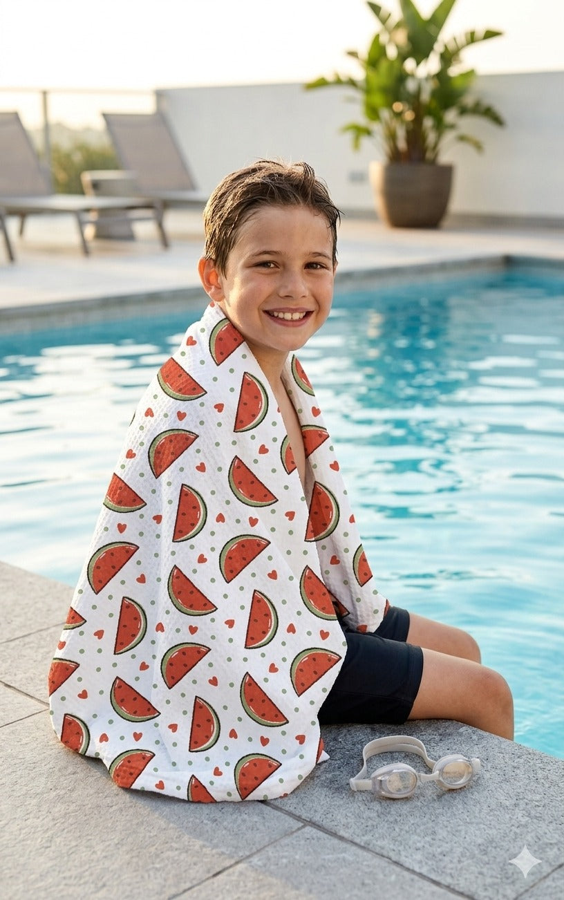 Kids Bathrobe and Bath-towel Gift Set with Box | 4-13 years