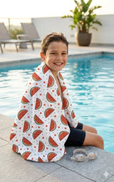 Kids Bathrobe and Bath-towel Gift Set with Box | 4-13 years