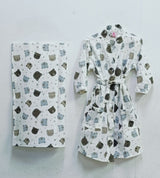 Kids Bathrobe and Bath-towel Gift Set with Box | 4-13 years