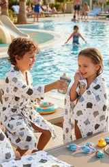 Kids Bathrobe and Bath-towel Gift Set with Box | 4-13 years