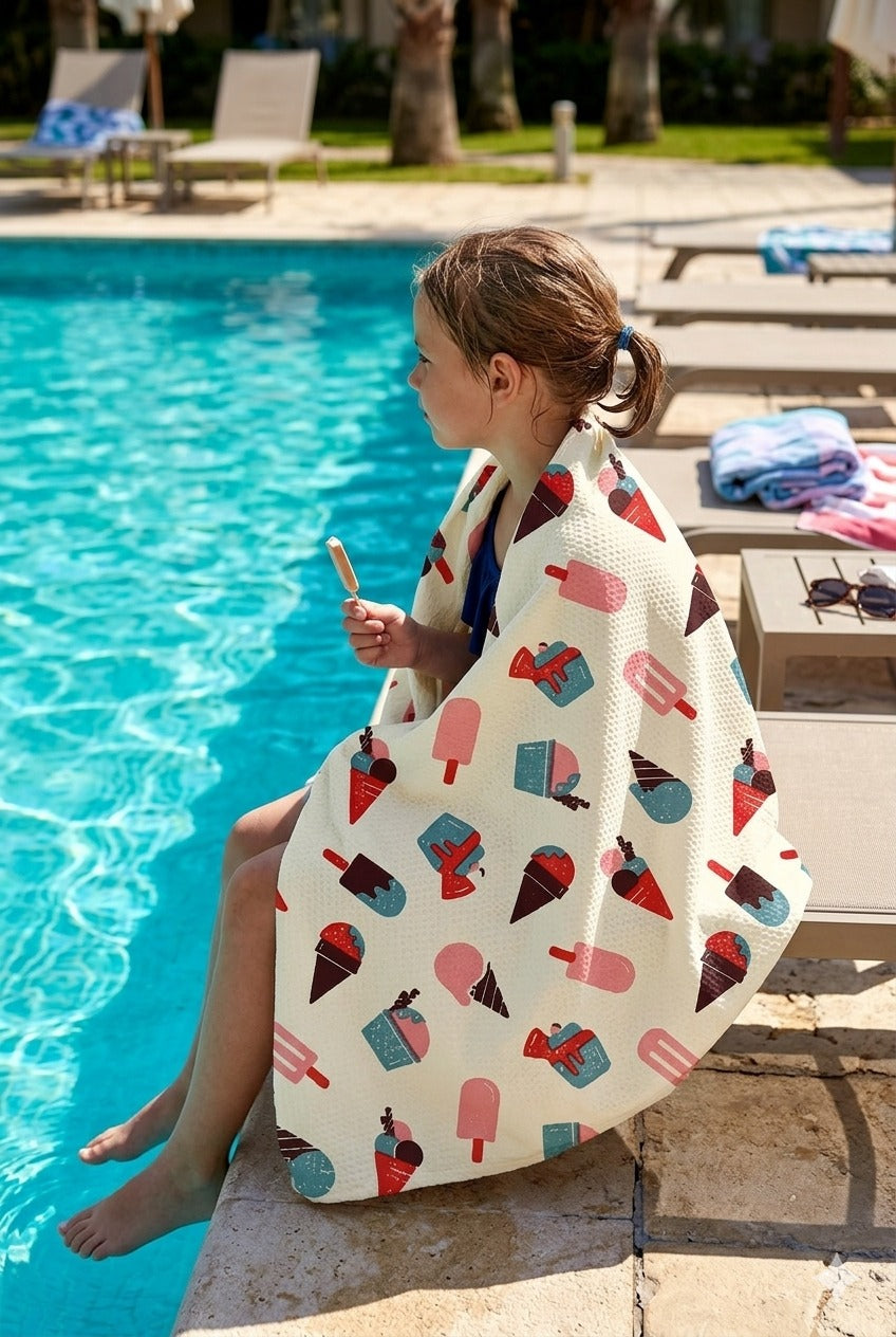 Kids Bathrobe and Bath-towel Gift Set with Box | 4-13 years