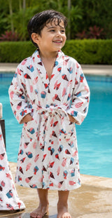 Kids Bathrobe and Bath-towel Gift Set with Box | 4-13 years