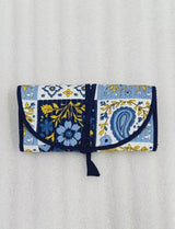 Handcrafted Travel Jewelry Organizer Roll | Artisan Fabric Jewelry Pouch