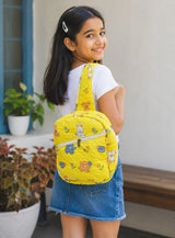 Handblock Printed Cotton Kids’ One Strap Backpack with Adjustable Straps