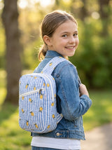 Handblock Printed Cotton Kids’ One Strap Backpack with Adjustable Straps