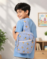 Handblock Printed Cotton Kids’ One Strap Backpack with Adjustable Straps