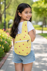 Handblock Printed Cotton Kids’ One Strap Backpack with Adjustable Straps