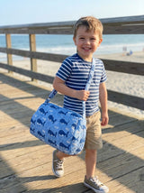 Handblock Printed Cotton Kids’ Duffle Bag with Adjustable Strap